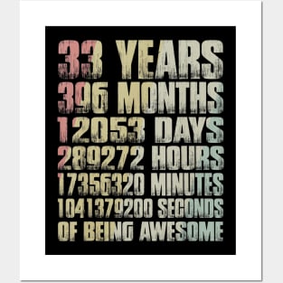 Vintage 1986 34th Birthday 34 Yrs Old Months Gift Posters and Art